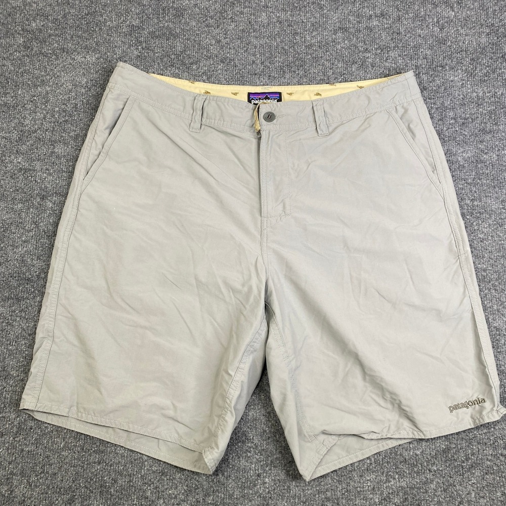 Patagonia Gi III Shorts Mens 38 Grey Nylon Stretch Hiking Outdoor STY86641 SP17